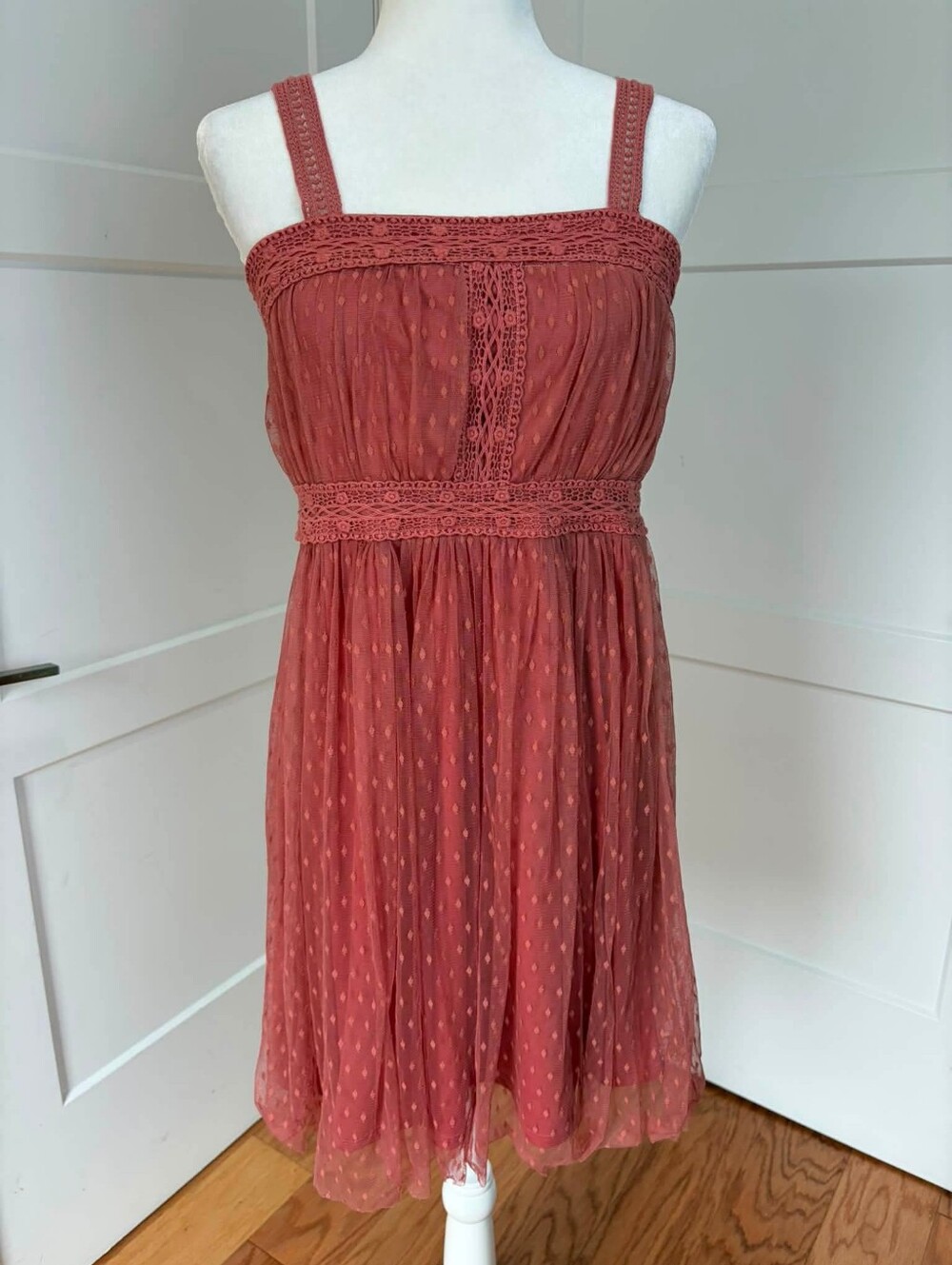 Maurices Dusty Mauve Lace-Accent Sundress